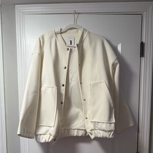 Easy Clothes USA Ecru Mahe Bomber Jacket